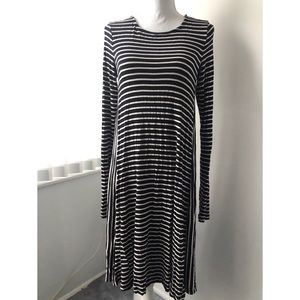 Black And White Striped Long Sleeve Old Navy Dress